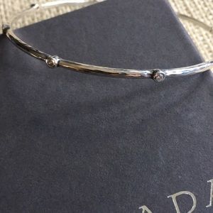 Silpada B2701 "Star Studded Bangle" Sterling Silver & Cubic Zirconia Bracelet